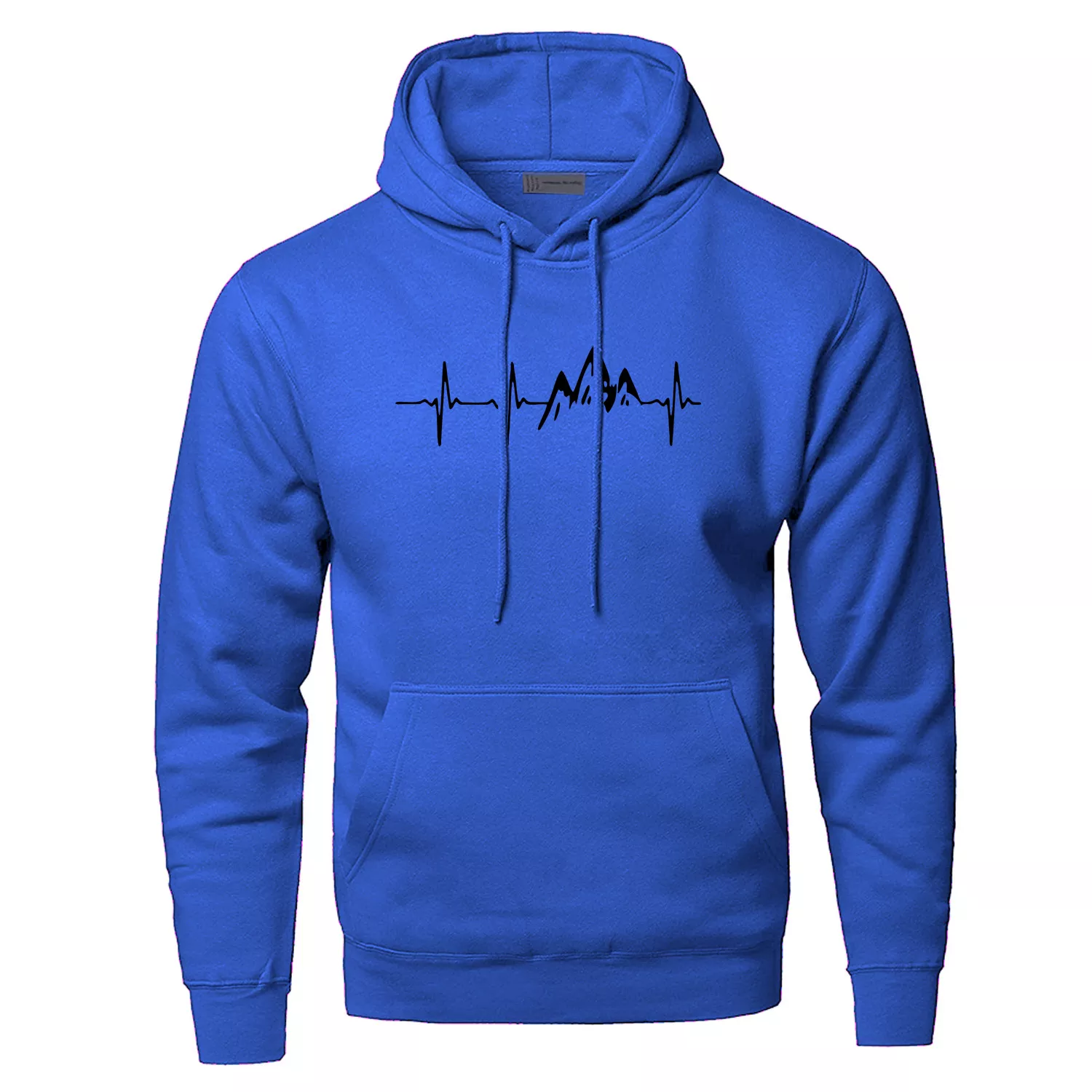 Mountain Heartbeat Hoodies Sweatshirt Men