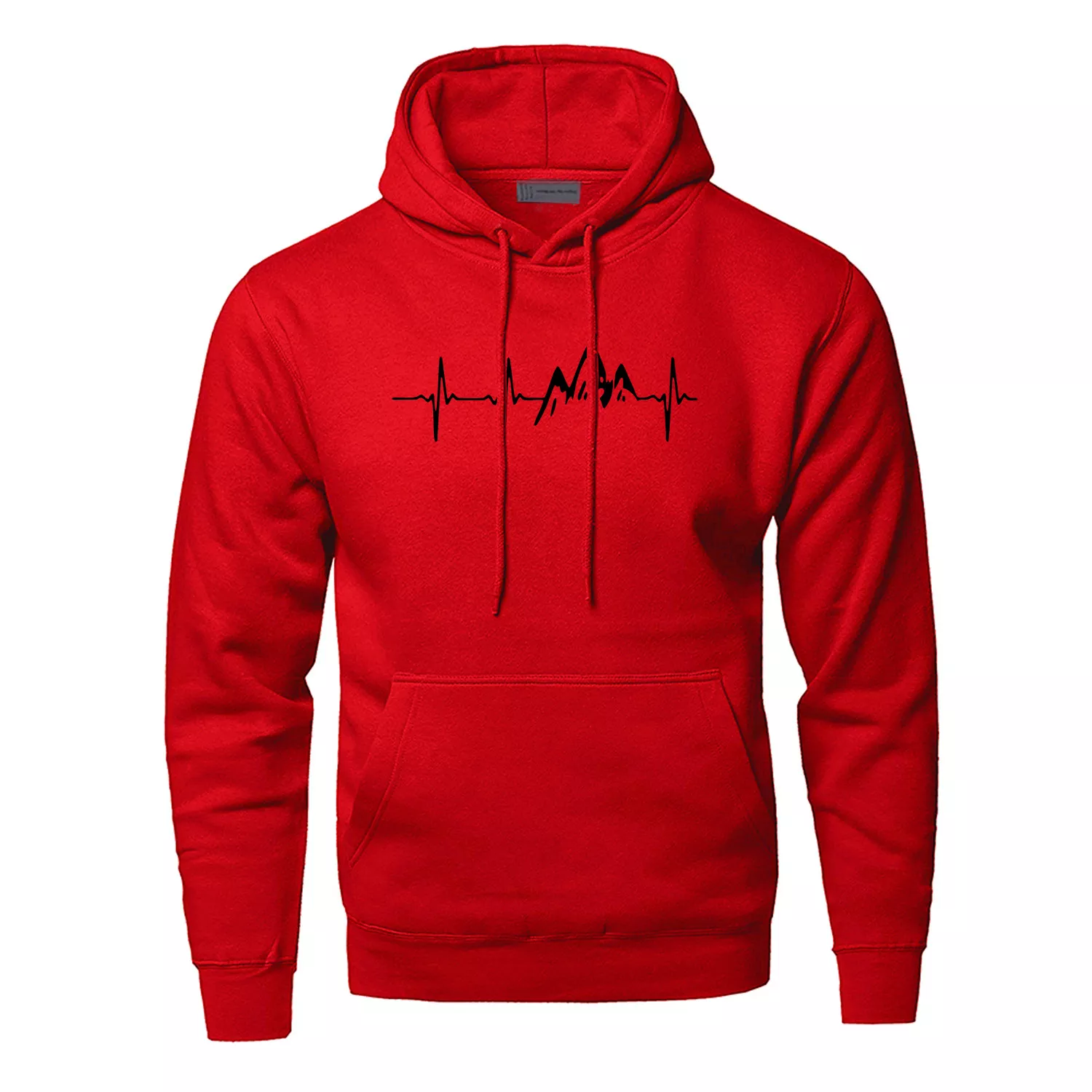 Mountain Heartbeat Hoodies Sweatshirt Men - Image 5